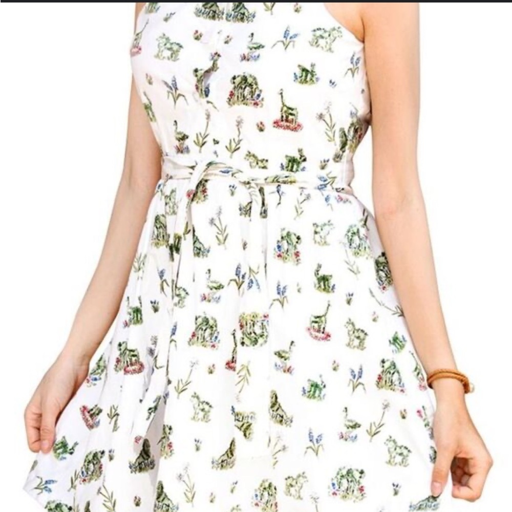 Kiel James Patrick Topiary Dress - White and Green